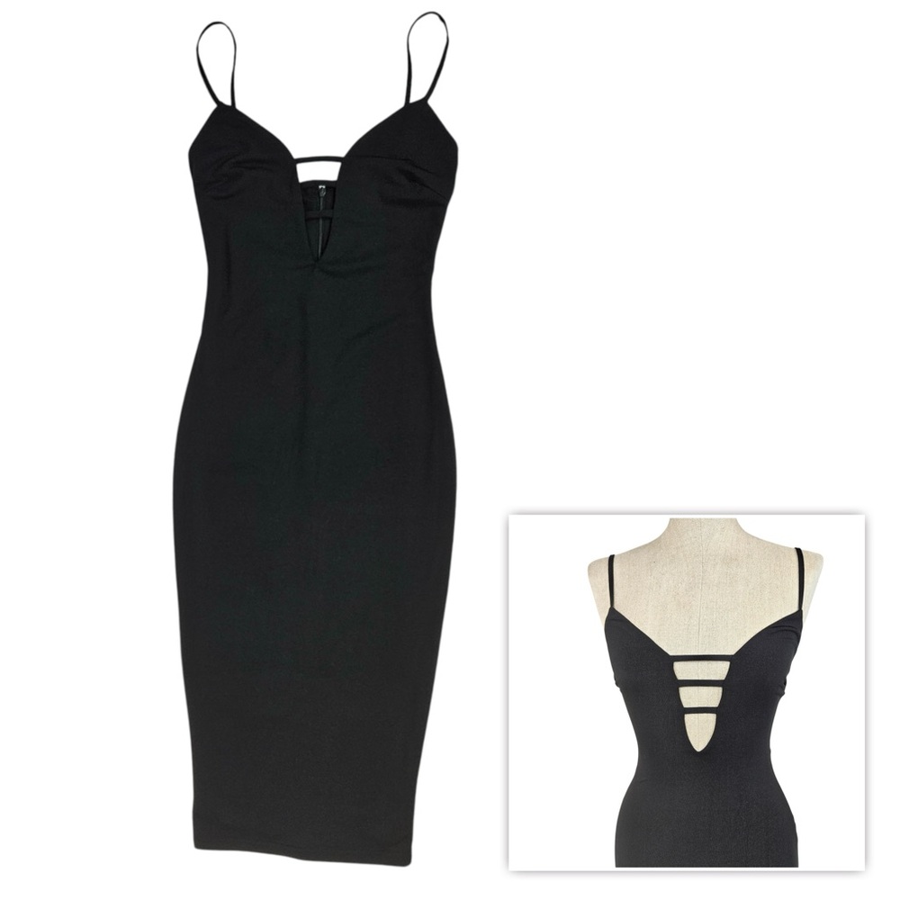 Dance & Marvel Contour Bodycon Dress Black S/XS